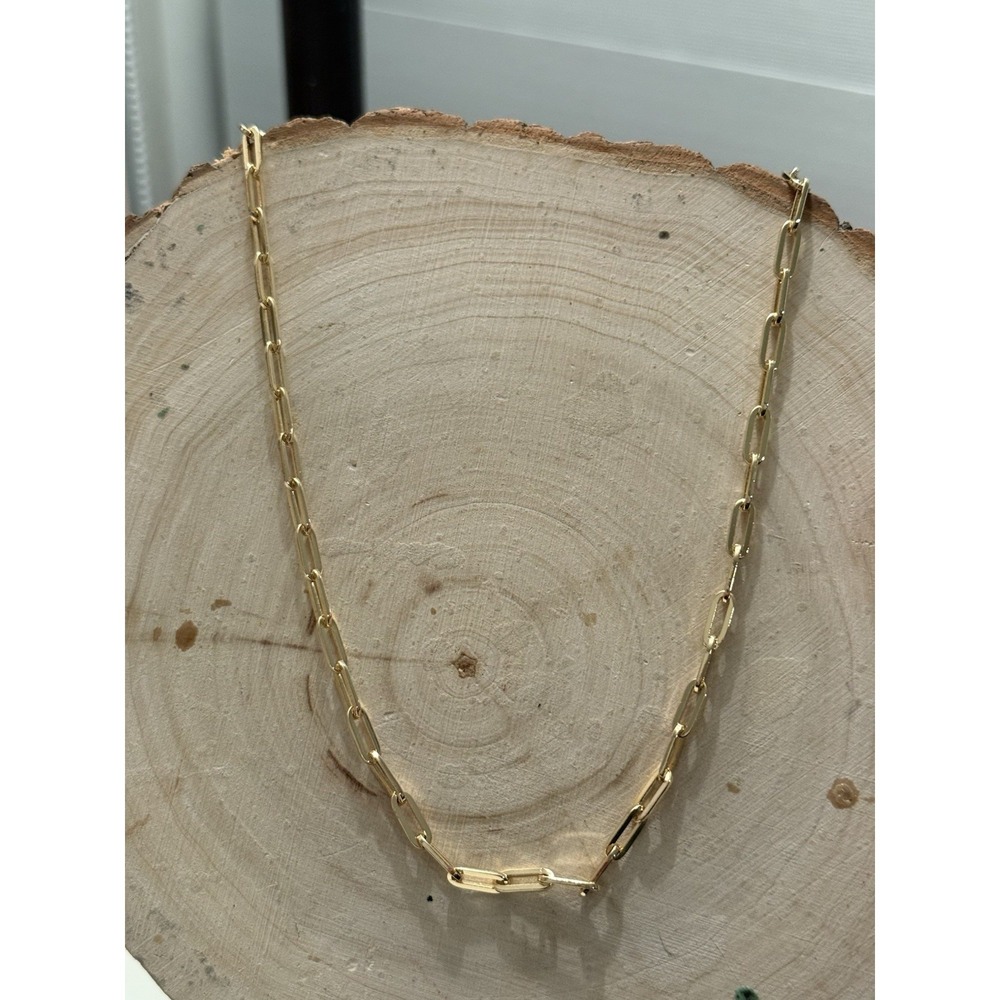 Gold‎ Plated Paperclip 24" Necklace